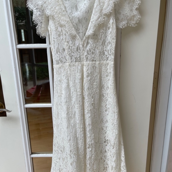 NWOT Lane JT white lace midi dress Self-portait style - Picture 2 of 6